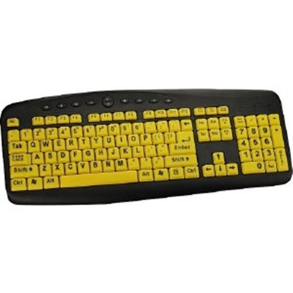 Ergoguys Ergoguys CST104LPY 104 Key High Visibility Soft Touch Wired Keyboard CST104LPY